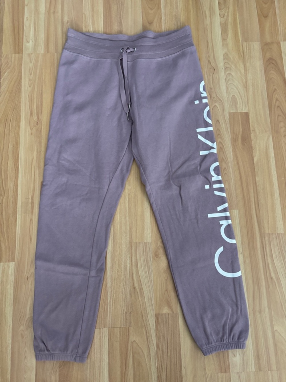 Calvin Klein Mauve Side-Logo Jogger Sweatpants